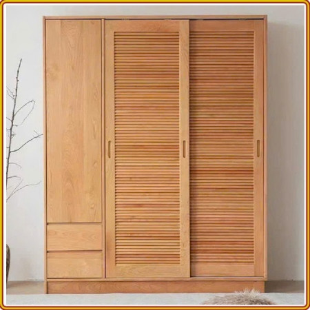 Ora Oak - Tủ Áo 1m8 : Tủ Áo Gỗ Sồi + Cánh Cửa Lùa ( Cửa Trượt )